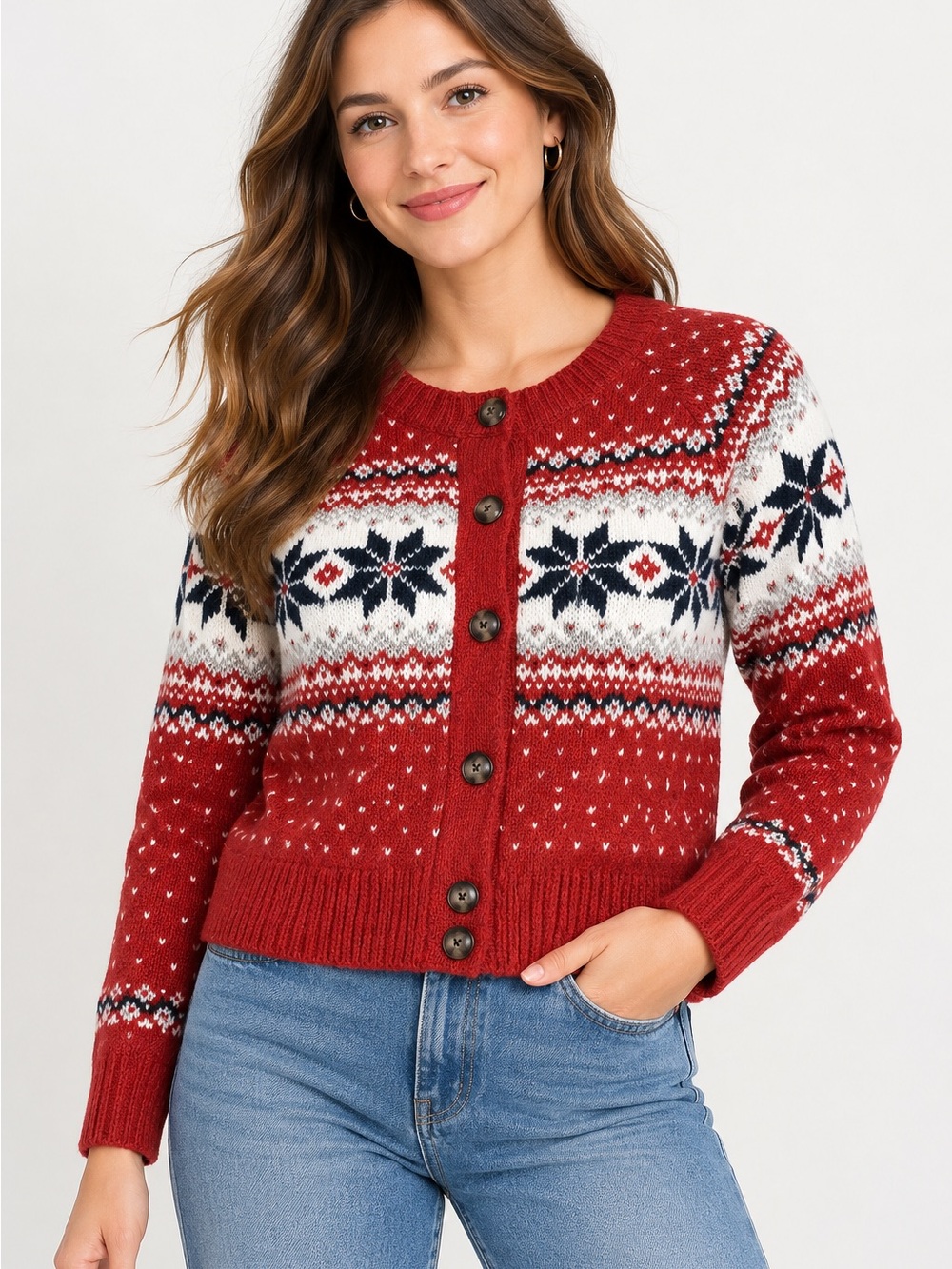 Old Navy Women’s Fair Isle Cardigan Sweater – Size XS